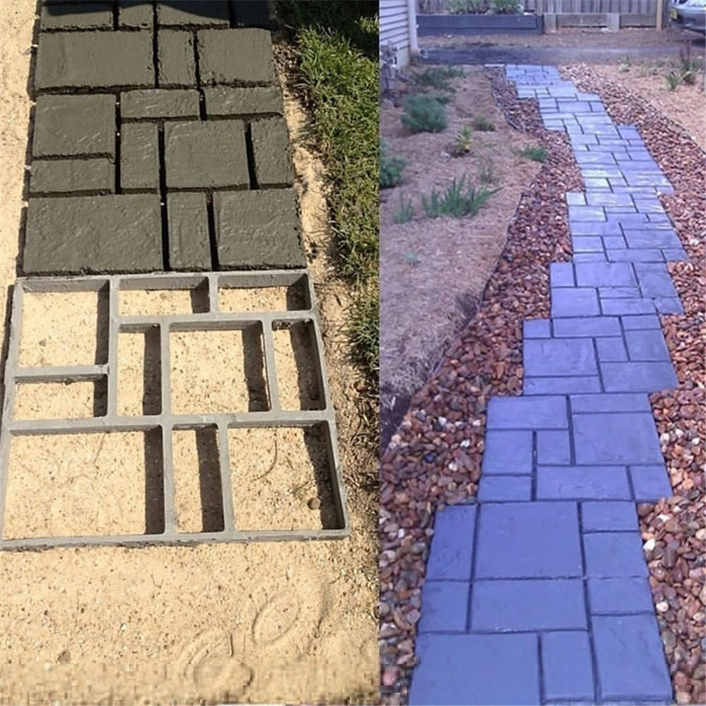 Moule de chaussée de promenade de jardin, bricolage, pavage manuel, ciment, brique, moules en béton, fabricant de chemins