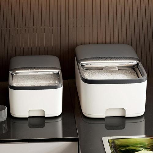 Airtight Rice Storage Container, 5kg/10kg Capacity, with Measuring Cup, Made of Food-Grade PP, Insect-Proof and Moisture-Proof, with a Clear Window an