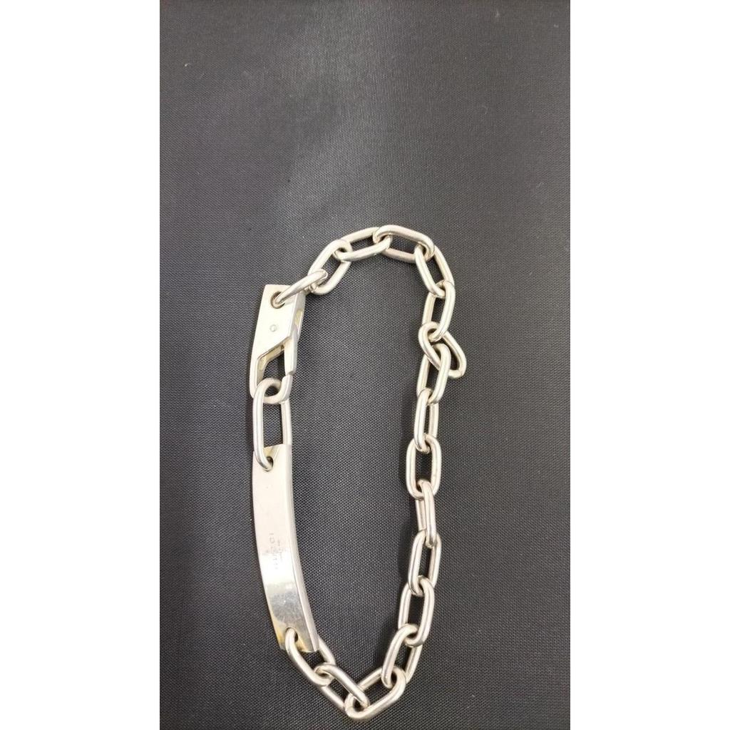 Used GUCCI 1546 H Silver Chain Bracelet