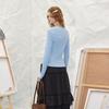 UNIFREE Faux Two-Piece Colorblock Printed Long Sleeve T-Shirt