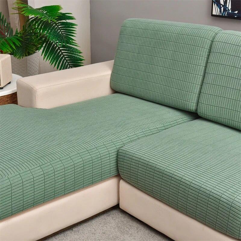 Hochwertiger Plüsch-Sofa-Sitzkissenbezug, Möbelschutz für Haustiere, Kinder, dehnbar, waschbar, abnehmbarer Schonbezug