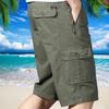 Men's Summer Beach Shorts - Casual, High-Grade, 100% Cotton Three-Quarter Pants
