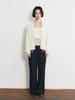 HALF DEVIL US Knit Punching Logo Two-Way Tube Top_Ivory