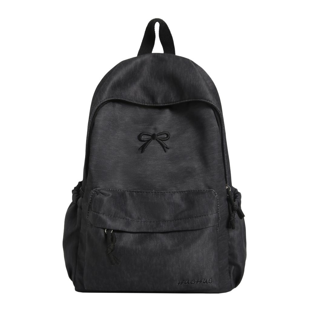 Schoolbag feeling schoolbag junior high school girl cute girl heart fashion bag bow backpack college student simple bag backpack