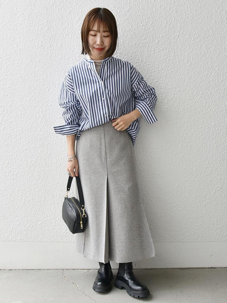 Ships Any Damkjol i midilängd med luftnålssöm, 723250055, Ljusgrå, Storlek 38