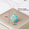 Luxury Enamel Art Handcrafted Rose Flower Pendant Necklace Creative for Women's Girls New Fashion Party Wedding Jewelry Gift