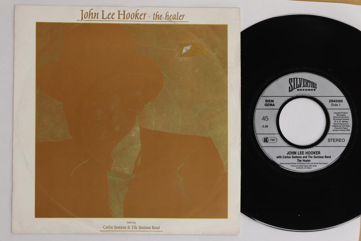 

7inch Record JOHN LEE HOOKER, CARLOS SANTANA, SA - Healer / Rocking Chair ZB43385 SILVERTONE RECO 1990 Europe Blues Used