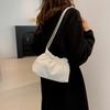 Fashionable Women's Solid Color Bucket Bag With Chic Chain Strap For Everyday Use