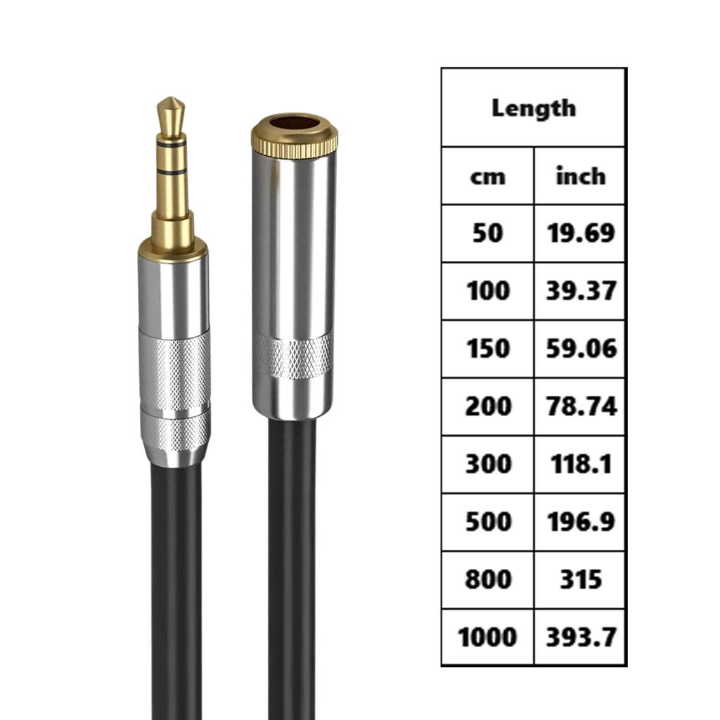 Professional 3.5mm Cable for Microphones and Phones Male to Female Connectors Wire 3.5 AUX Cord Multiple Length