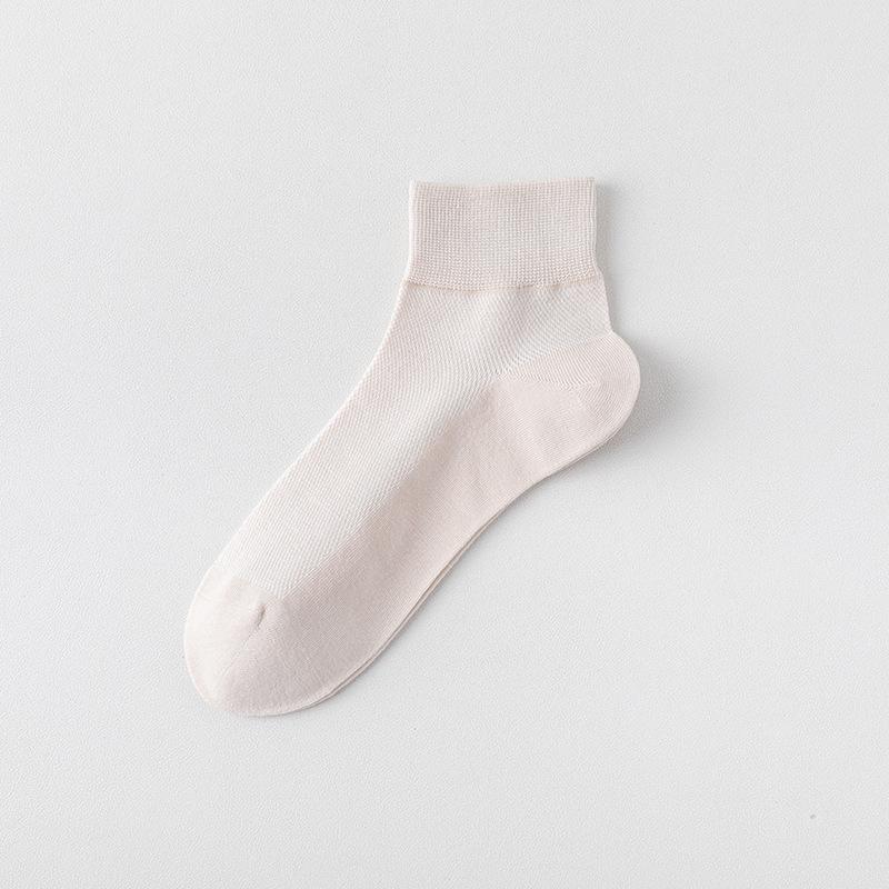 Șosete Bărbați Vară Subțiri Plasă Absorbție Transpirație Mărimi Medii Șosete Bumbac Șosete Scurte Fără Cusături Sport Primăvară și Vară Culoare Solidă Simplă