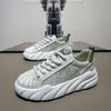 Fashion Trendy Thick Bottom Leather Sneakers Spring Autumn Men Versatile Wear-resistant Running Shoe Outdoor Non Slip Hiking Sport Shoes