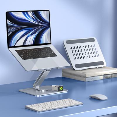 Faltbarer Laptopständer, 360 ° drehbar, Notebookhalter, Hebe- und Kühlhalterung aus Aluminiumlegierung, Laptop-Basis für Macbook 10-17 Zoll