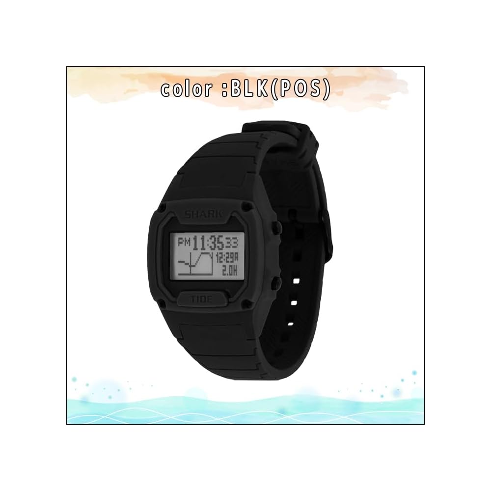 Freestyle Shark Classic Tide 600 Surfing Waterproof Watch, 100m Water Resistant, Marine Sports Watch, 101149 BLK (POS)