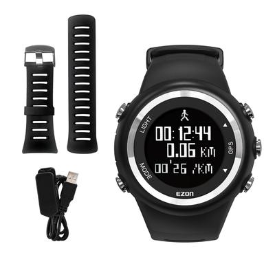 EZON T031 GPS Running Watch for Men with Pace Calorie and Black Replacement Speed, Distance, Alarms, Counter, Stopwatch, (TPU Band).