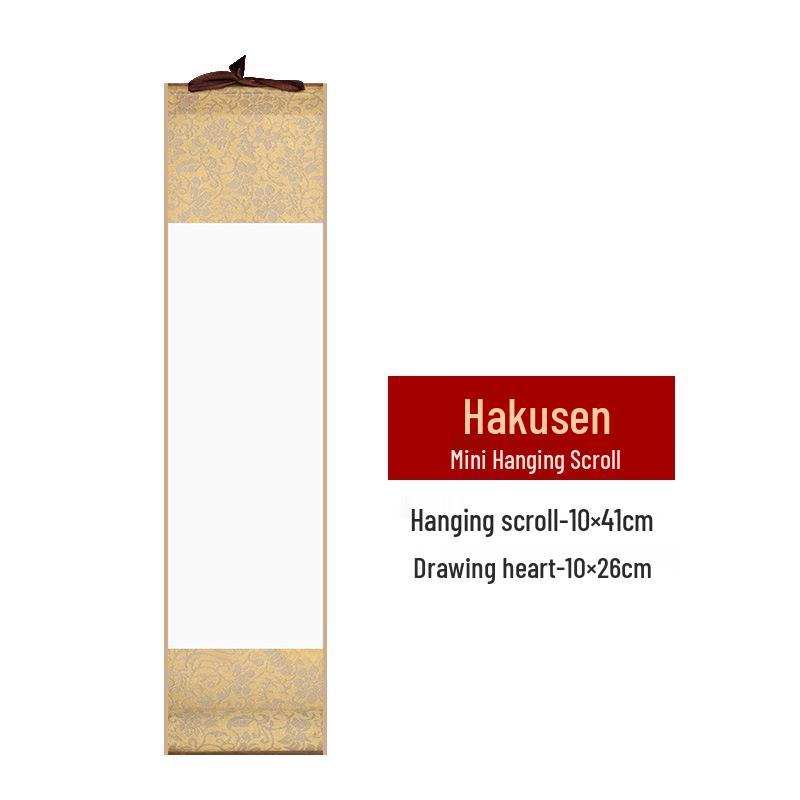 Mini Hand-Painted Hanging Scroll On Semi-Sized Xuan Paper for Calligraphy and Art