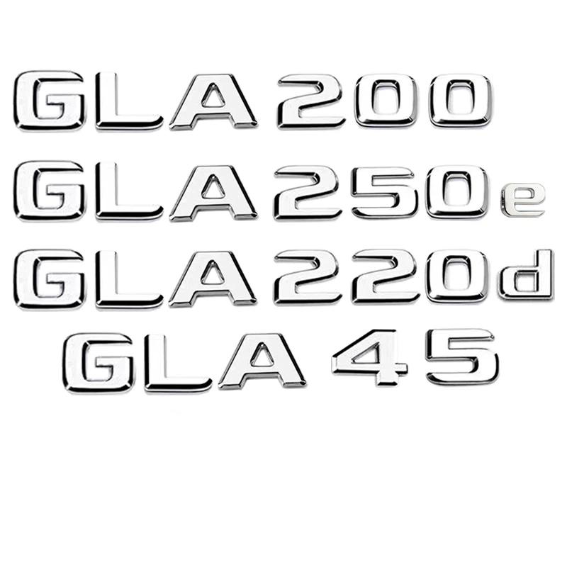 Car Tail Trunk Letters Logo Emblem Badge Sticker For GLA Class X156 H247 45 GLA250 GLA200 GLA220d GLA250e