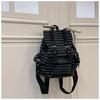Korean Color Block Retro Stripe Backpack - Versatile, Large Capacity School & Casual Bag