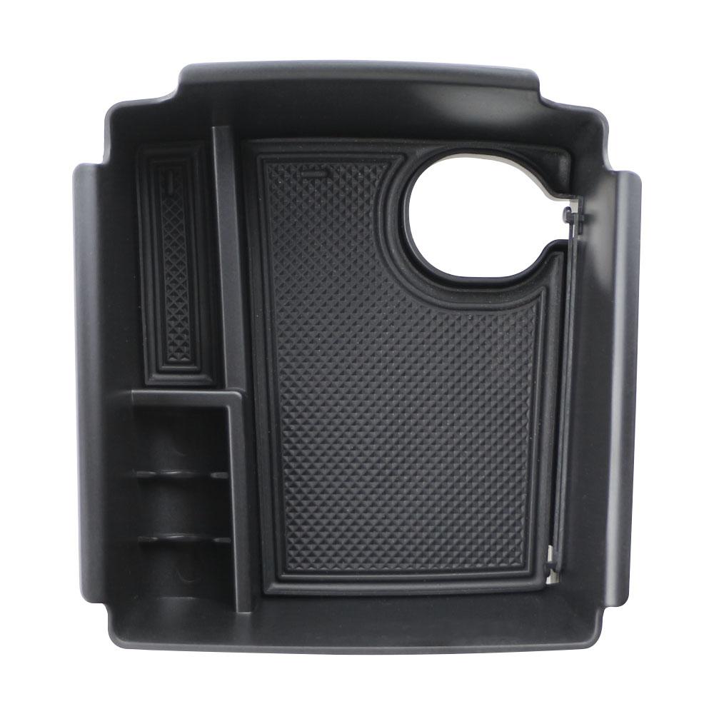 LHD Car Console Storage Organizer Tray Armrest Box for Kia Niro EV 2019-2021 Black Plastic Interior Accessories Storage Boxes