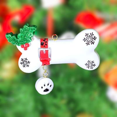 Decorative Christmas Dog Bone Ornaments Resin Dog Bone Shape Christmas Tree Hanging Pendant Hanging 8cm