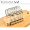 High Hardness Kitchen Slicer With Fixed Base For Uniform Toast Cutting Wooden Seat Toast Slicer