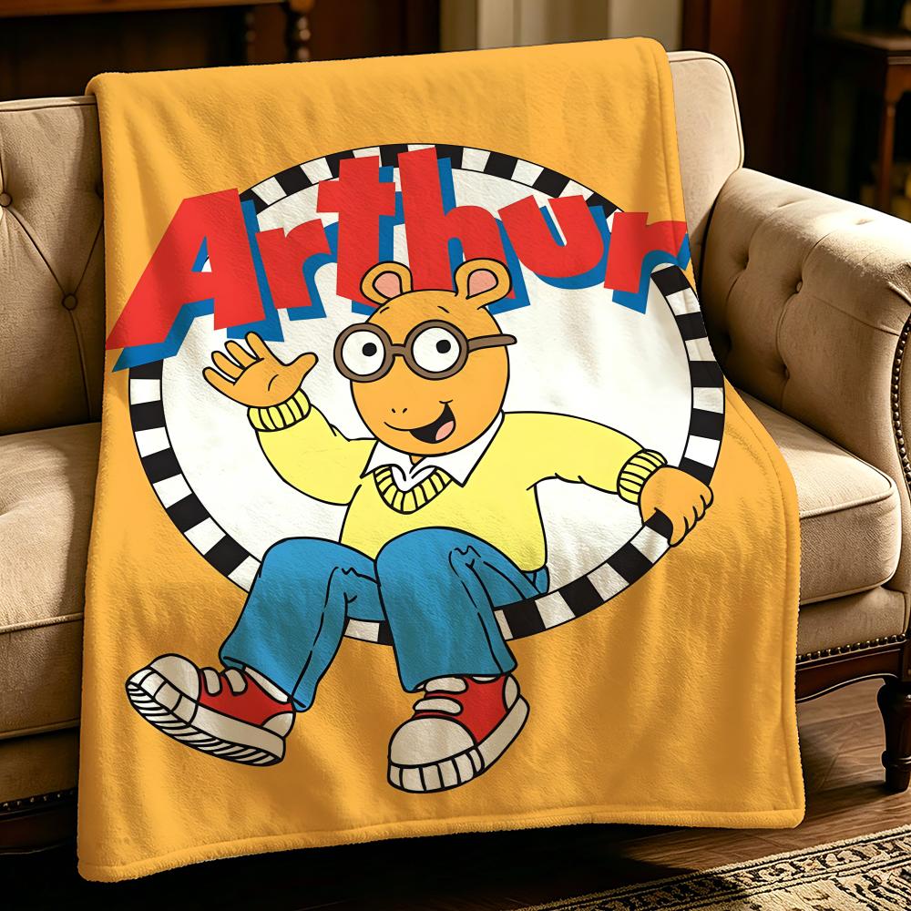 Cartoon A-Arthur-r Throw Thick Comfort Flannel Quilt, Multi-scene Use Indoor Outdoor Daily Nap