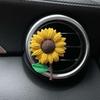 Sunflower Car Perfume Fragrance Car Air Conditioner Vent Decoration Flower Diffuser Stone Fragrance Car Interior Bouquet for Women