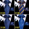 Hi-Tie Business Formal Striped Tie Jacquard Woven Silk Necktie Handkerchief Cufflinks Set for Men