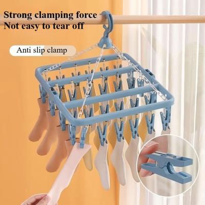 Heavy Duty Multi Clip Hanger Extra Thick Drying Hanger Foldable Drip Hanger  Clothes Drying