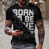Nuova T-shirt Estiva da Uomo Moda Hip Hop Stampa Bandiera con Lettere 3D Scollo a O Manica Corta T-shirt Casual T-shirt Larga Abbigliamento Uomo S-5xl