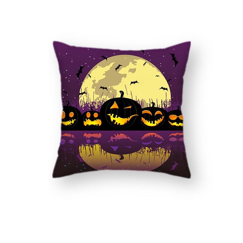 Neuer Halloween Kürbiskopf Schloss Kissenbezug Festliches Wohnzimmer Sofa Dekokissen Kissen