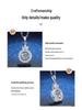 Sterling Silver Moissanite Crown Pendant Necklace for Women - 1 Carat S925 Dynamic Necklace