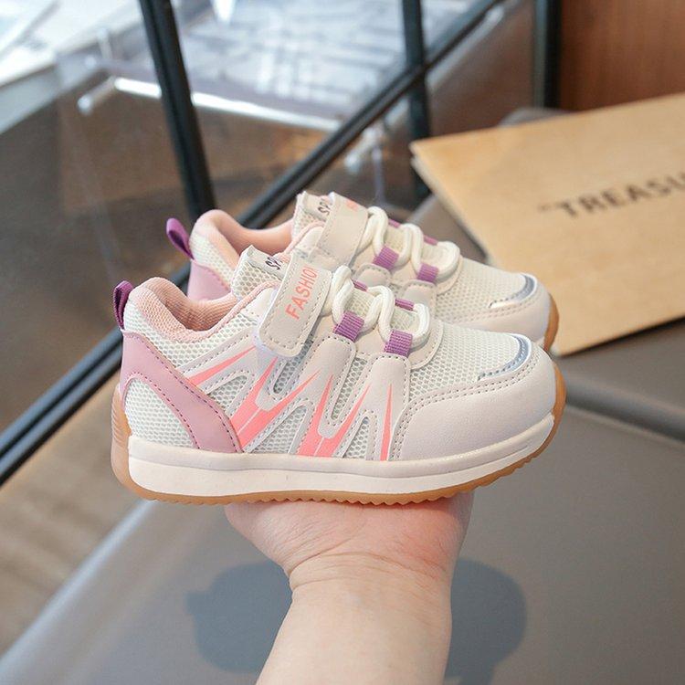Children's Sports Shoes 2025 Spring and Autumn New Girls Soft Sole Breathable Medium Children Baby Students Versatile White Shoes