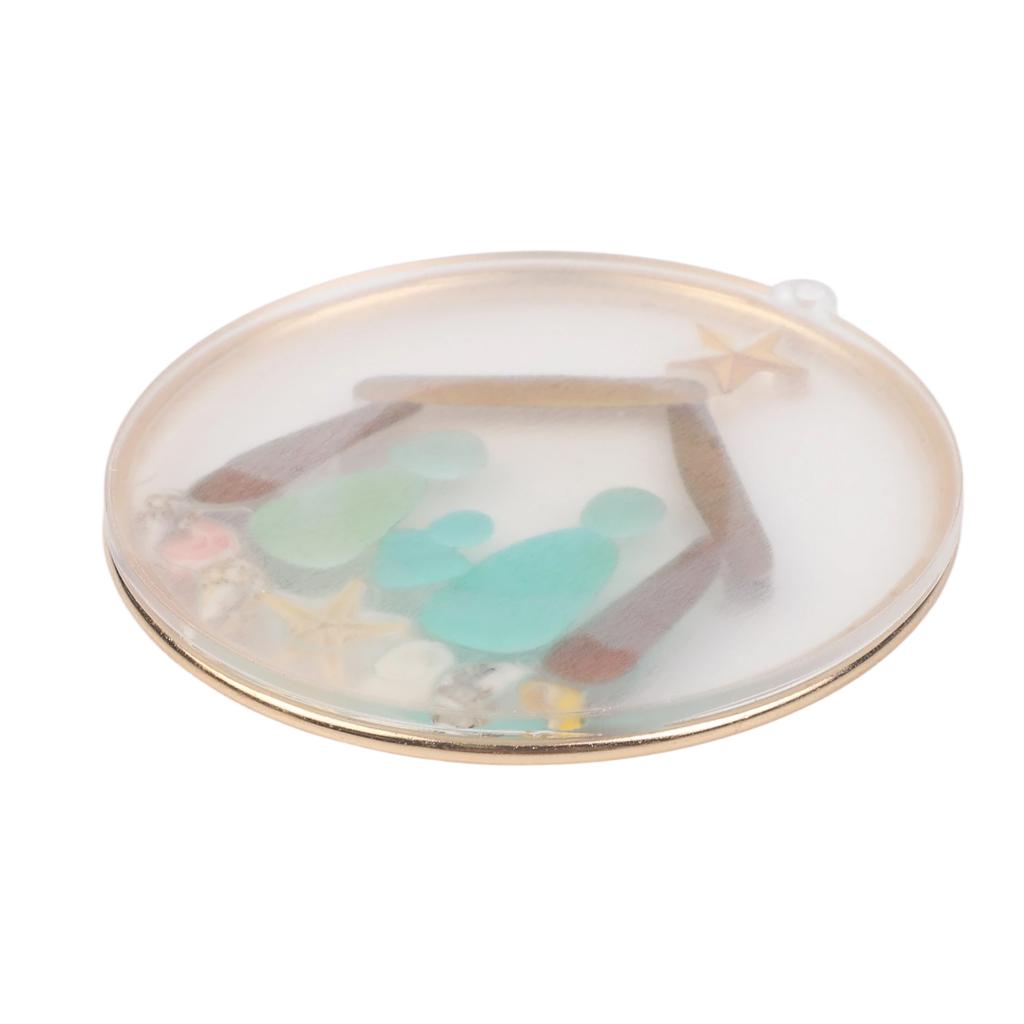 Jesus Birth Nativity Ornament Featuring Coastal Sea Theme Frosted Sea and Starfish Acrylic Decoration for Christmas Tree