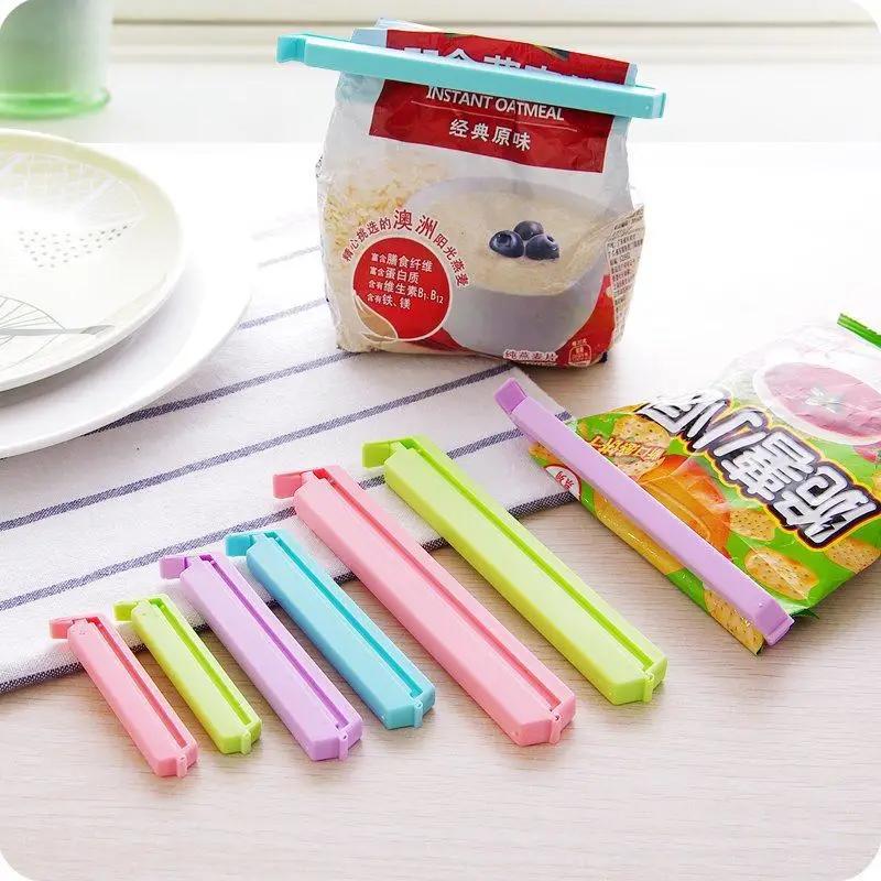12 Stück luftdichte Lebensmittelbeutel-Clips, wiederverwendbare, auslaufsichere Kunststoff-Verschlüsse für Snacks, Chips, Müsli | Spülmaschinenfeste Küchenzubehör