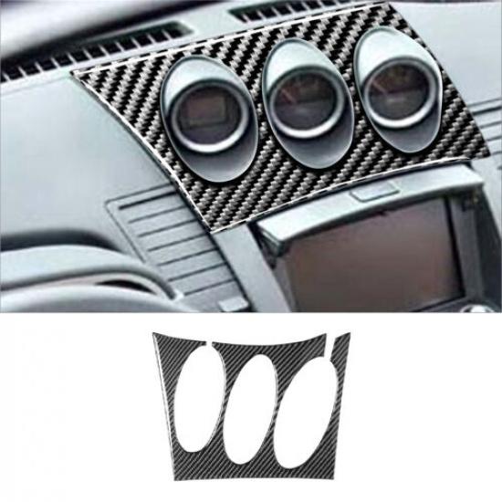 Carbon Fiber Interior Radio Console Cover Trim Sticker For Nissan 350Z 2003-2009