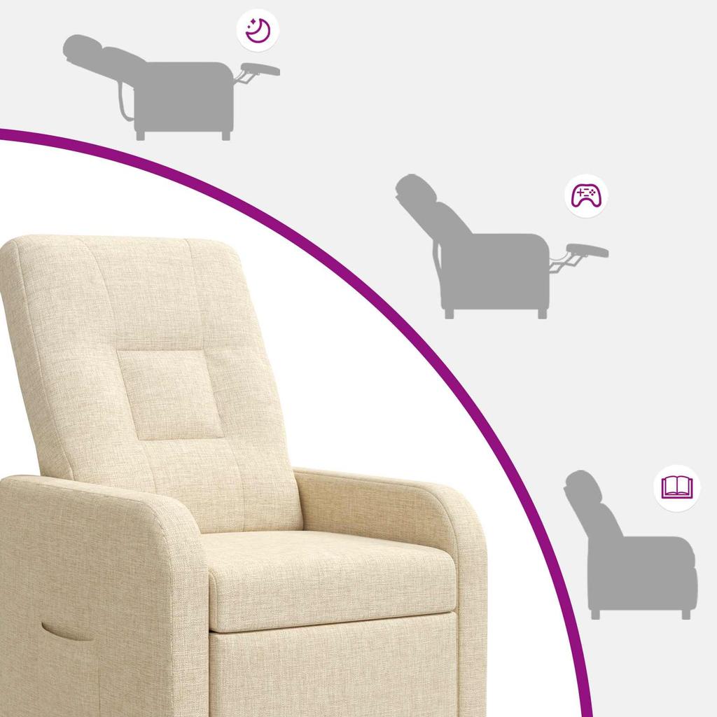 Recliner Cream Fabric