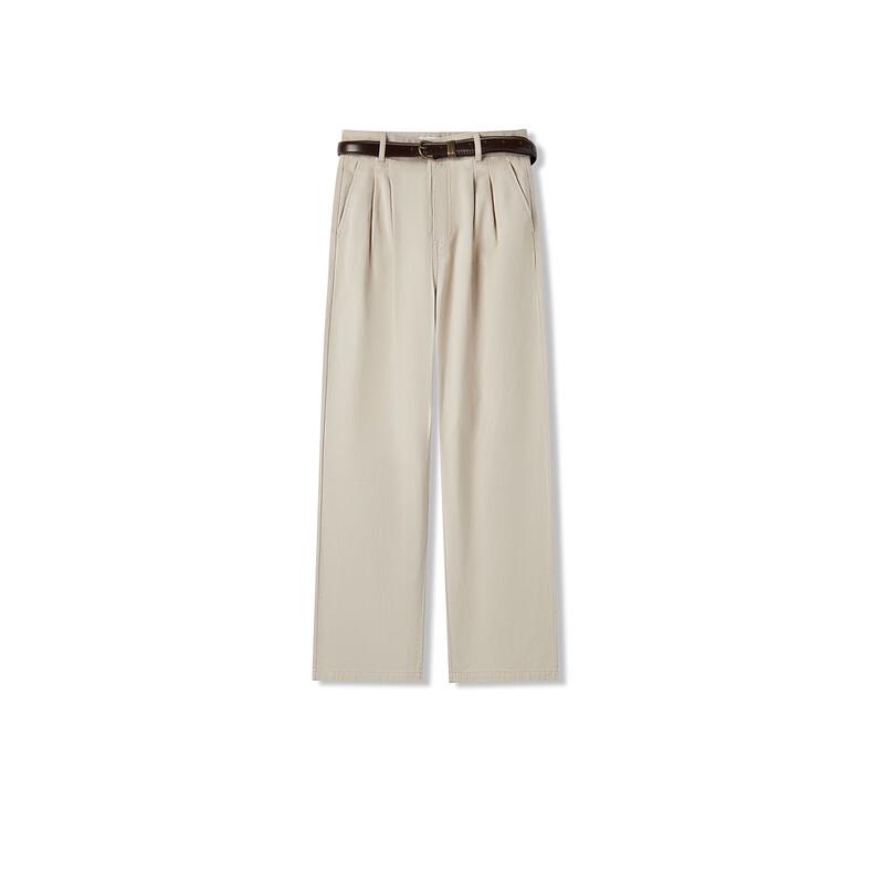 Semir Women's Brushed Wide-Leg Casual Pants with Belt
