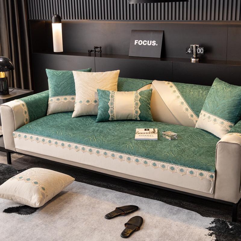 

Шикарный чехол для дивана из синели, противоскользящий 2/3-местный чехол для гостиной, кожаный чехол для дивана, защита для мебели, чехол для кресла для домашних животных 70x70