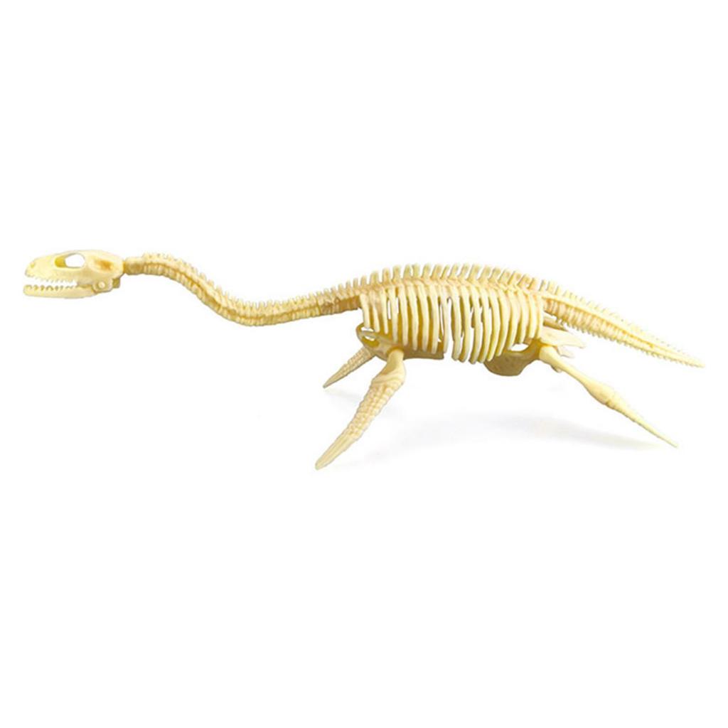 7 Pieces Plastic Dinosaur Skeleton Toys Figures Carfts Collection Educational Gift