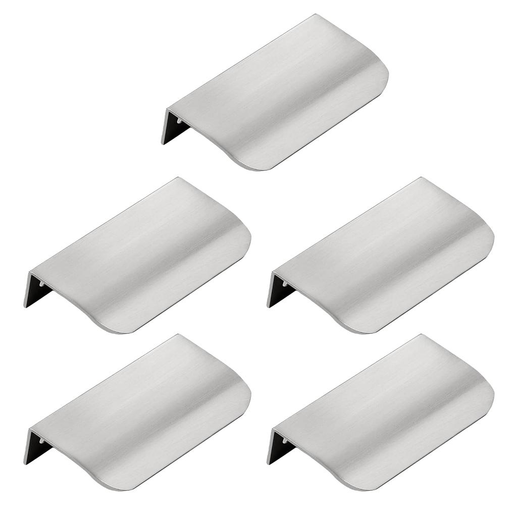 5pcs Cabinet Drawer Knobs set Edge Banding Invisible Handles With Screws For Wardrobe Doors Kitchen Furniture