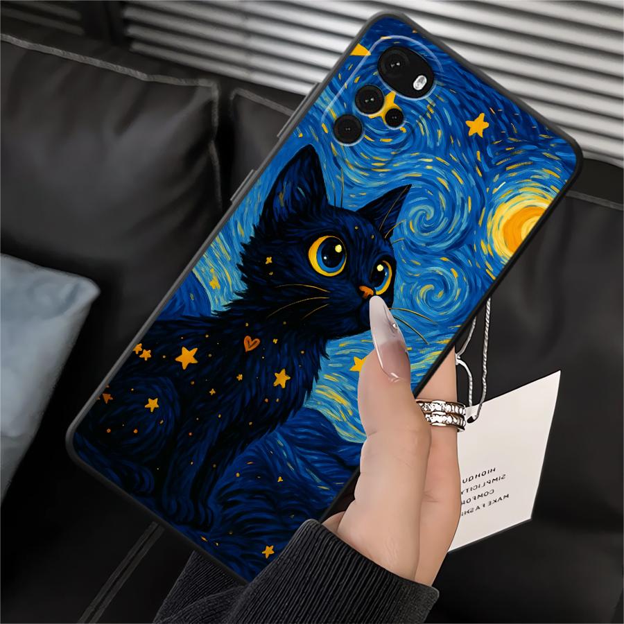 

Вращающийся чехол Звездное небо с кошкой для Motorola Moto G51 G73 G53 G30 G32 G22 Edge40 G60s Edge 20 Pro 30 Lite G52 G71 G50 Motorola Moto G32