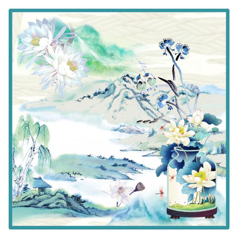 2026 Custom Printed Twill Silk Scarf Mulberry Silk Hand Rolled Edge Women Customizable Bandana Headscarf Low MOQ