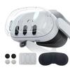 Per Cuffie Meta Quest 3 Q 3 Host Custodia in Cristallo Copri Lenti Pellicola Temperata Tappo Levetta Protezione Robusta Accessori VR