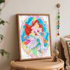 Disney Oil Painting Painting Art Ariel Hobby Cultivating Gifts Home DecorationSparkling Mermaid Dream
