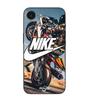 Coque Maniacase Pour Iphone 16E Nike Logo Blanc Roue Moto