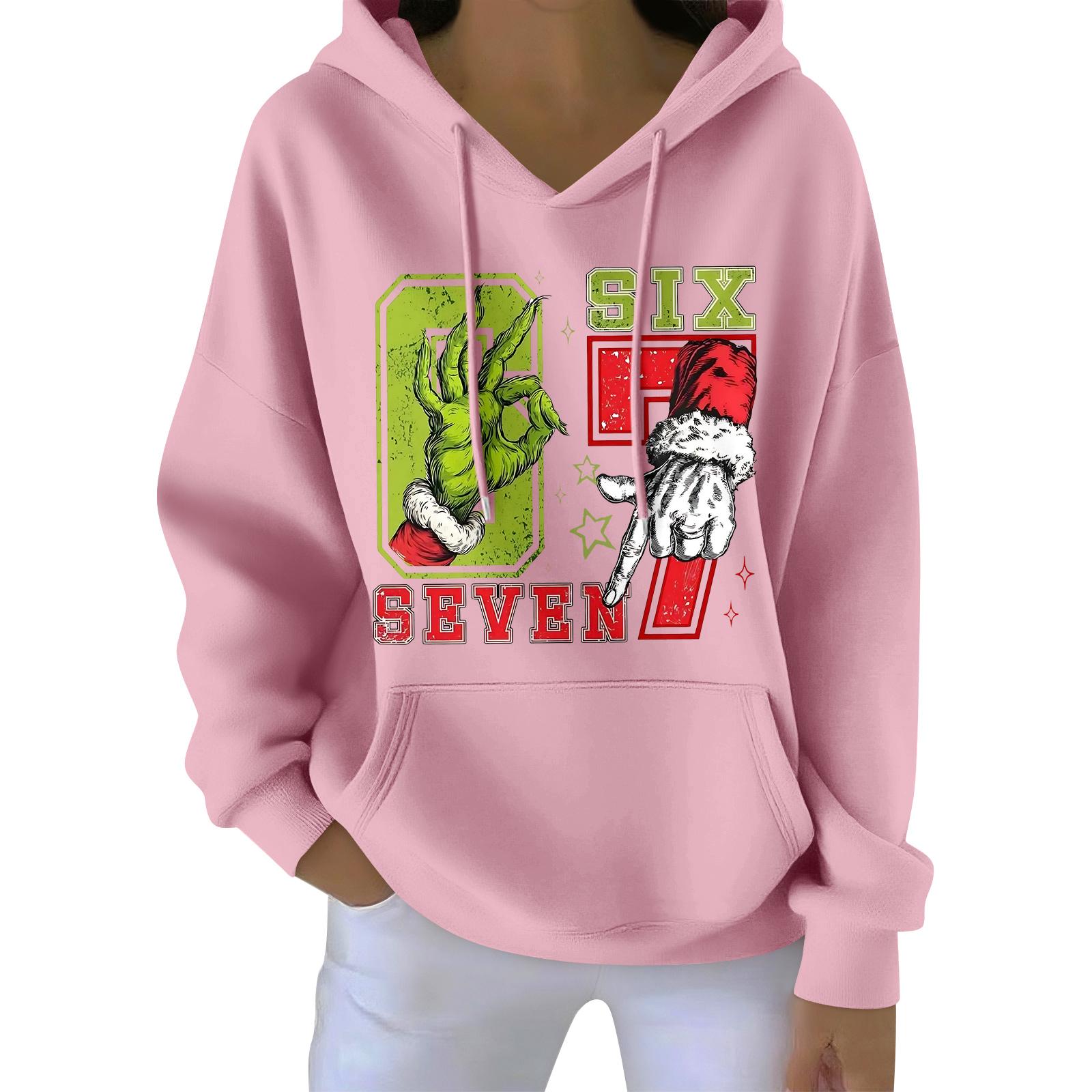 

Женская мода, женский легкий пуловер с длинными рукавами и карманами, толстовка с капюшоном в стиле консервативного стиля XL розовый