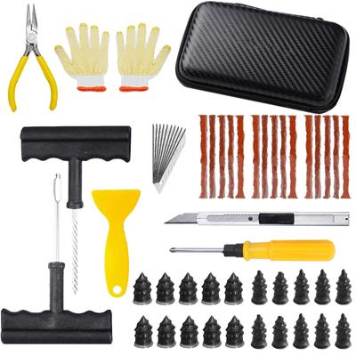 Car Tire Repair Kit Puncture Plug Tools Tyre Puncture Emergency for Tire Strips Stirring Glue Repair Tool Kit Car Accessories