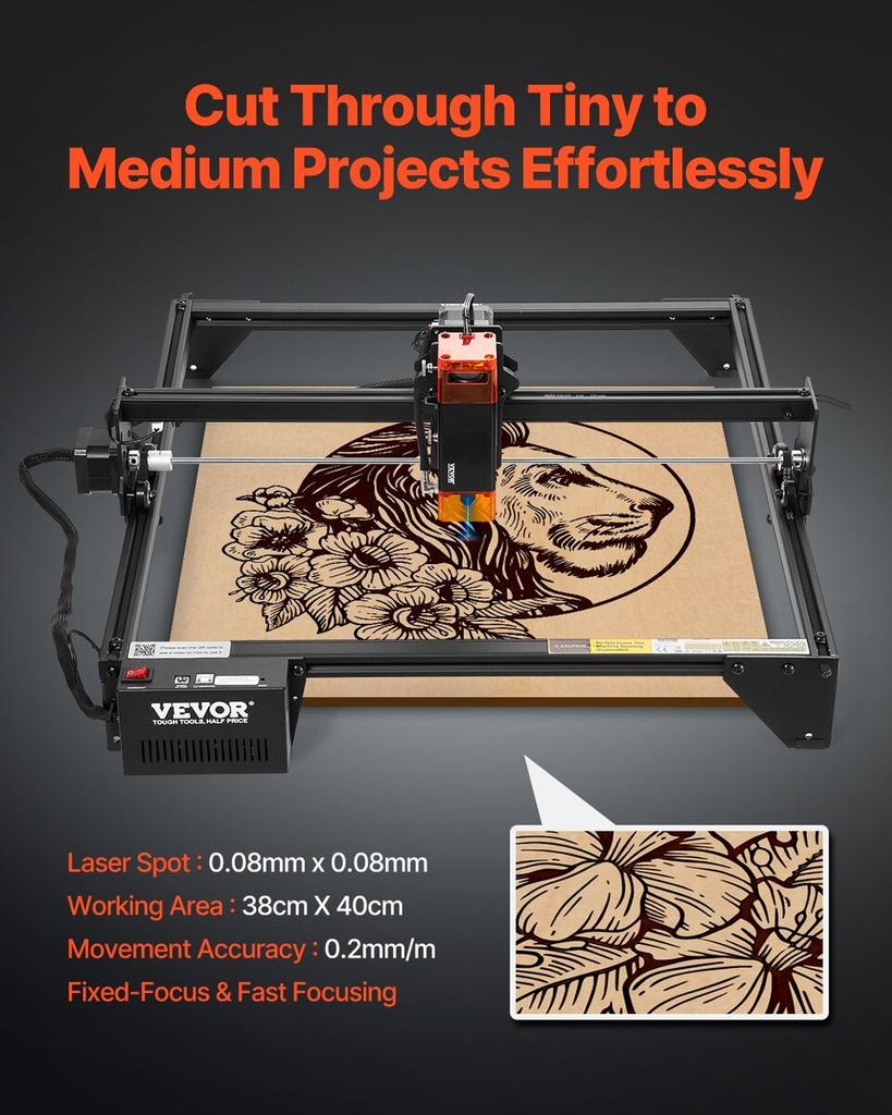 Laser Engraver Laser Engraving Machine 10W Compressed Spot Eye Protection