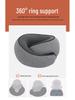 U-Shaped Memory Foam Travel Neck Pillow - No Head Tilt Support for Airplane and Office Use