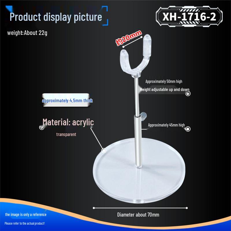 Acrylic Transparent Crotch-Support Doll Stand for BJD & Ob11/Ob22/Fairy 1/4 Dolls